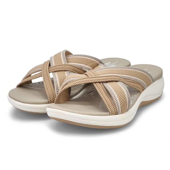 Clarks Shoes - CLARKS Cloudsteppers Mira Isle Machine Washable Slide Sport Sandal Sand Size 9W